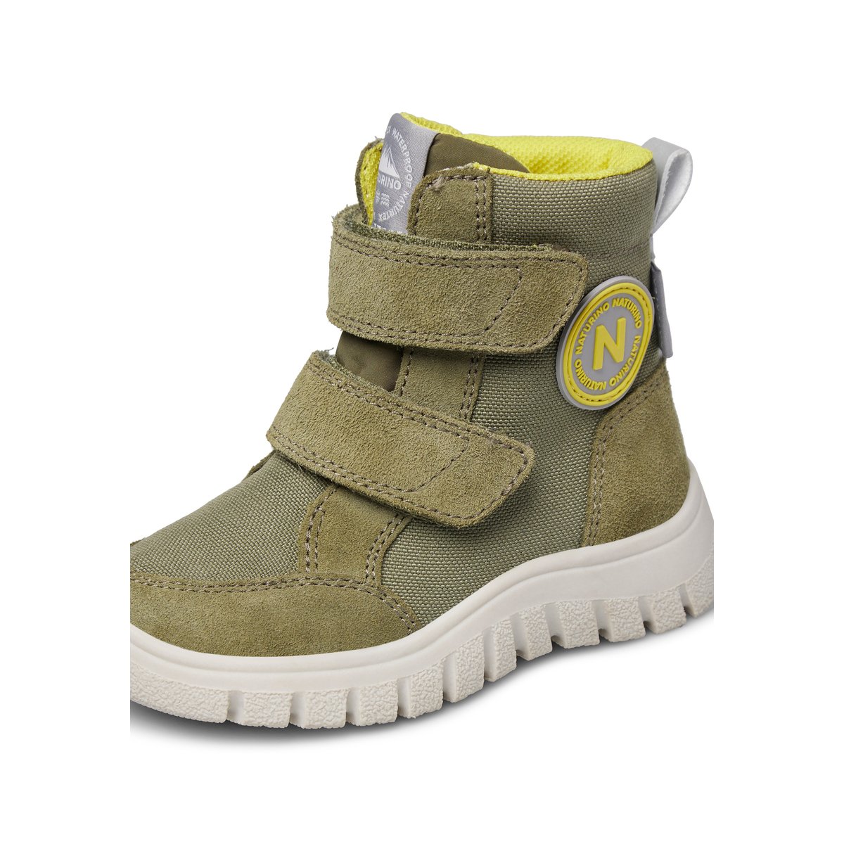 Bottes en suède et tissu technique GEMINAE 3 VL WP. kaki, NATURINO