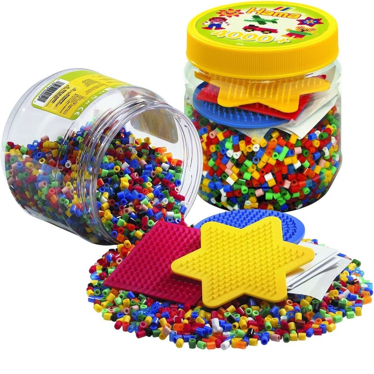 Pot 4000 perles plastique beige, HAMA
