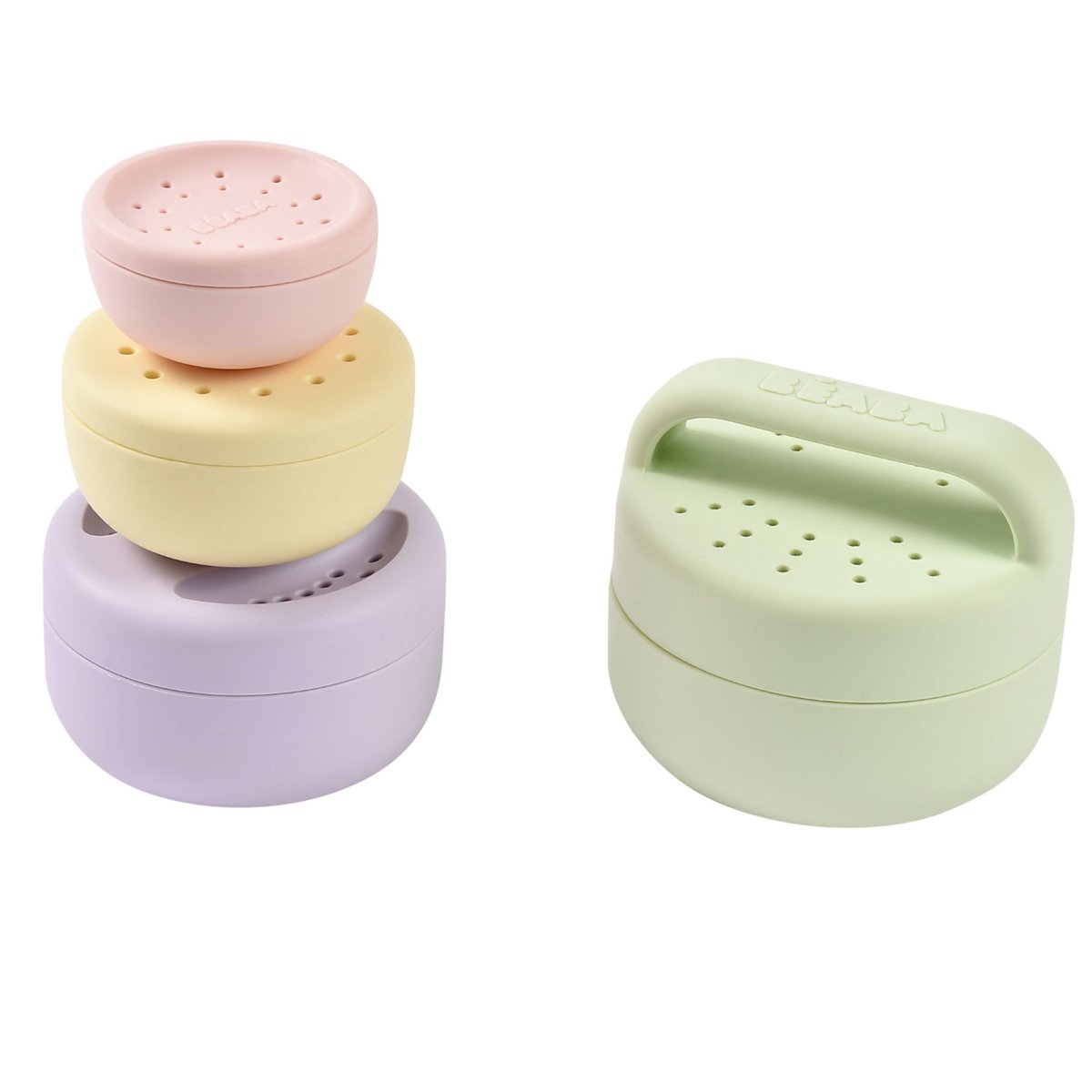 Jouets de bain bébé en silicone menthe, BEABA