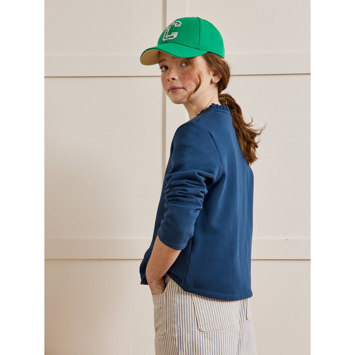 Gilet en molleton - coton biologique marine, CYRILLUS