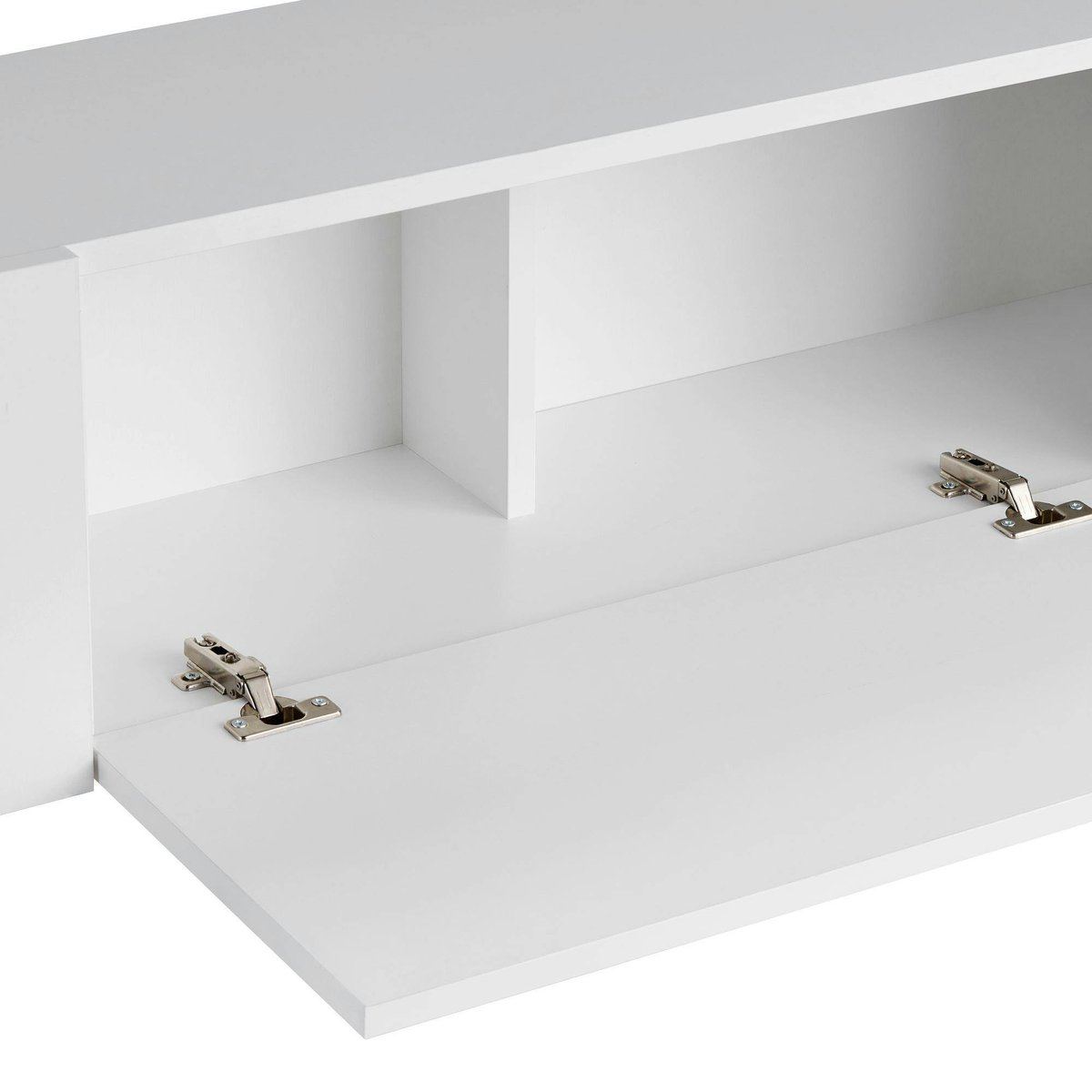 Meuble TV 2 portes 180 cm MARFA blanc - doré, PIER IMPORT