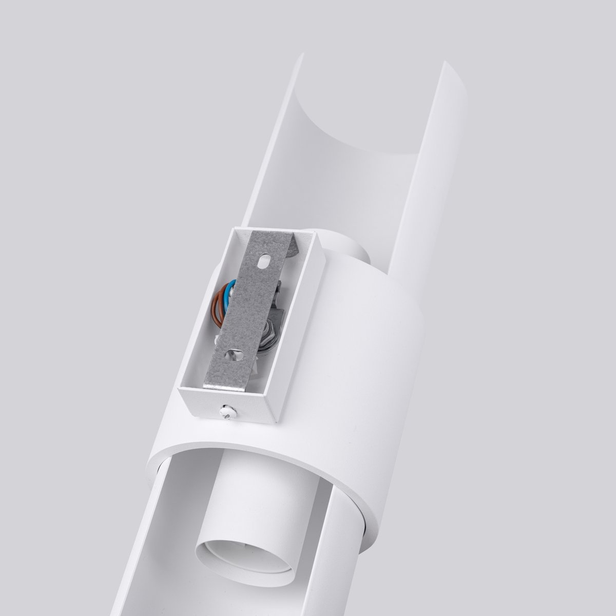 Applique Acier Blanc E27 2 Flash blanc, EDEN