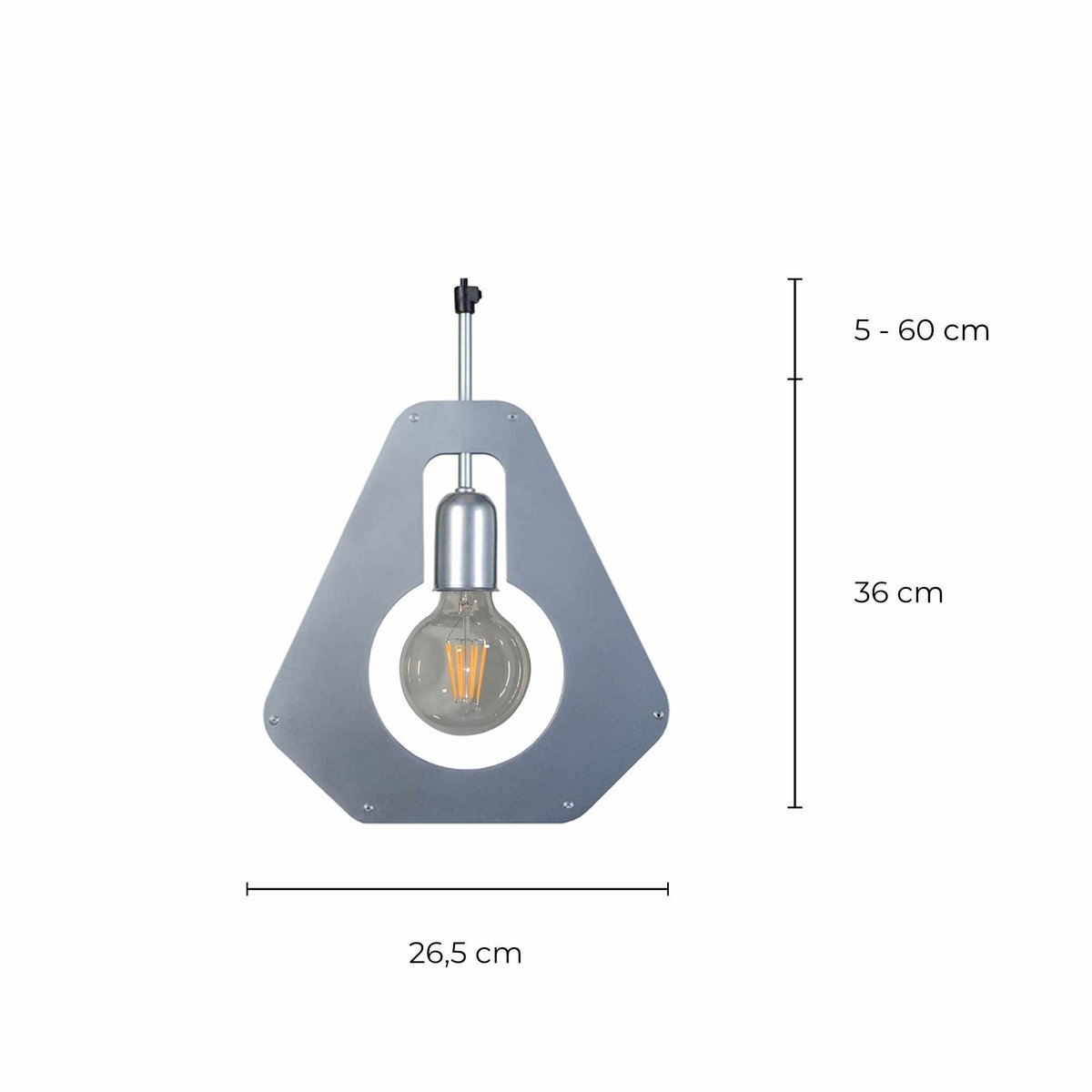 Suspension en métal, HASDEN B gris, C-CREATION