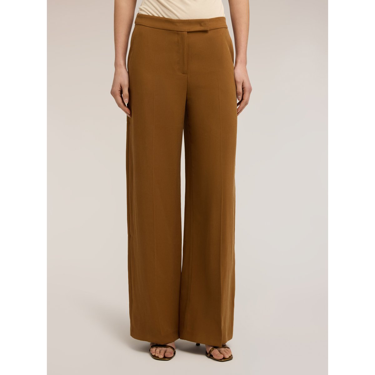 Pantalon palazzo marron, MOTIVI