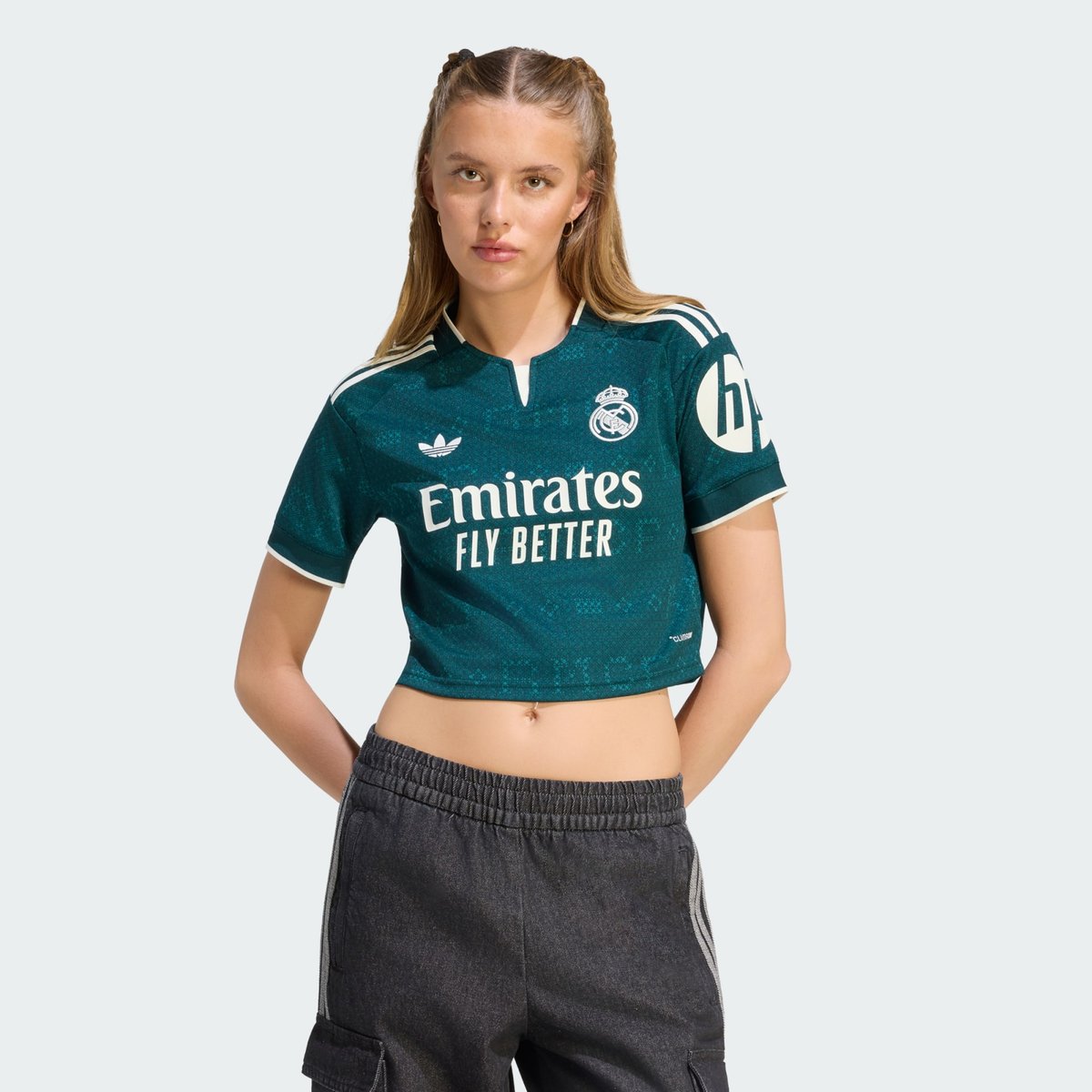 Maillot Cropped Extérieur Real Madrid 26/27 Maillot Cropped Extérieur Real Madrid 26/27 aurora ivy, adidas Performance
