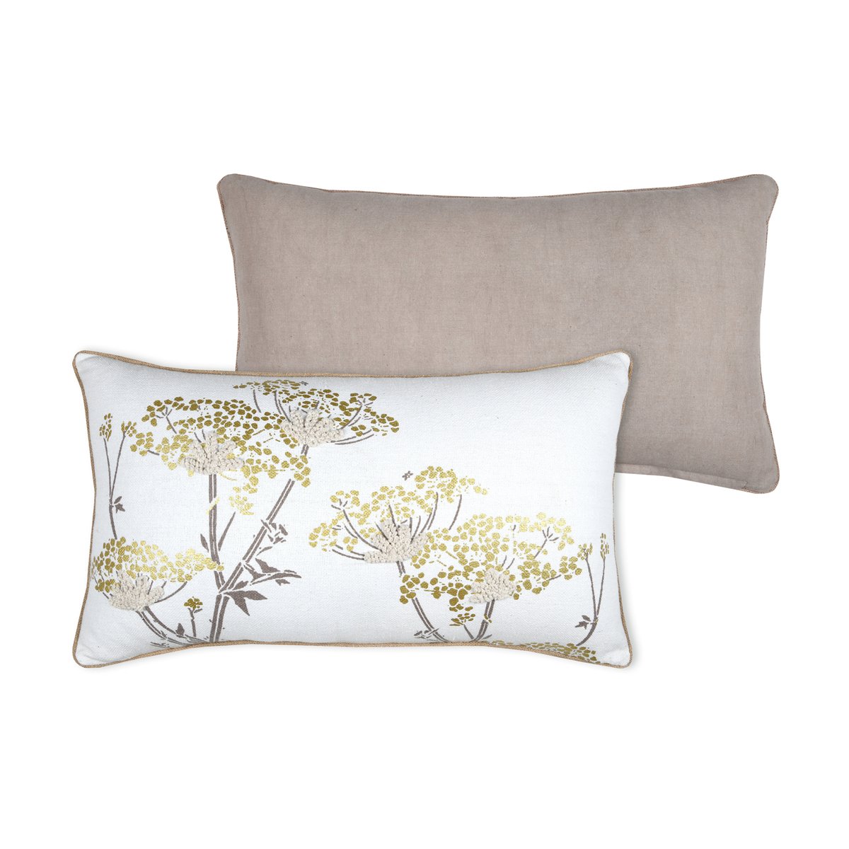 Coussin  feuillage doré doré, LOVELY CASA