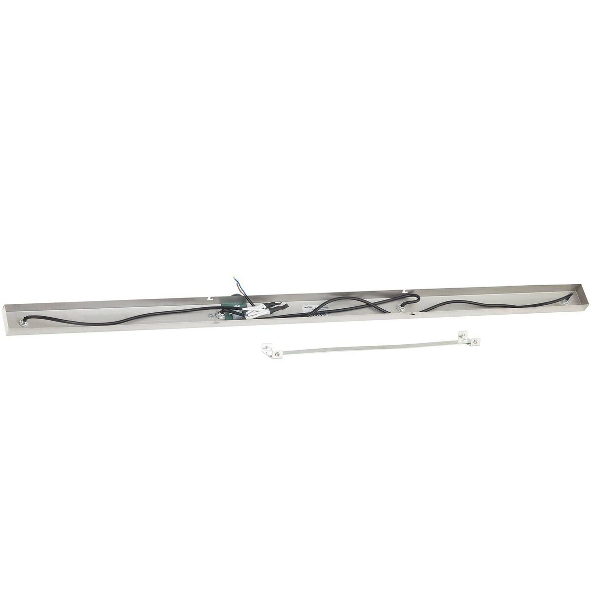 Suspension en verre design, Diano gris fumé, chrome, LUCANDE