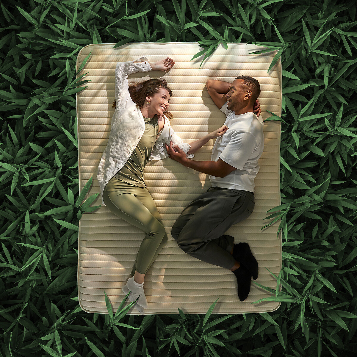 Jay-Be® Natural Fresh Bamboo Hybrid 2000 e-Pocket Mattress ecru/green, JAY-BE