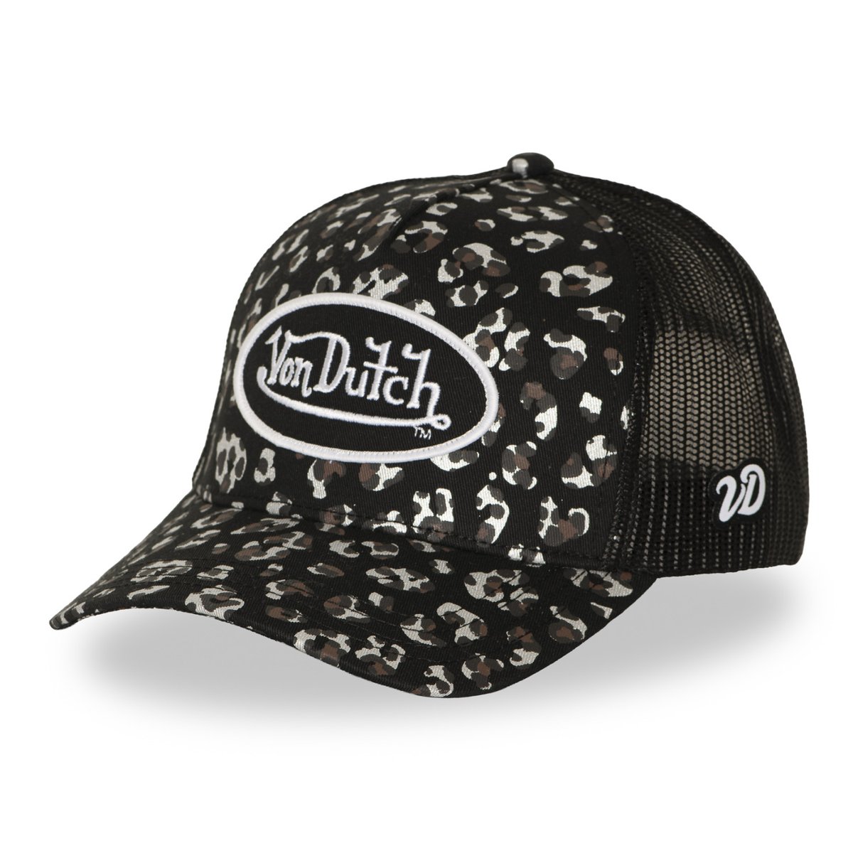 Casquette trucker FOIL noir/marron/argent/blanc, VON DUTCH