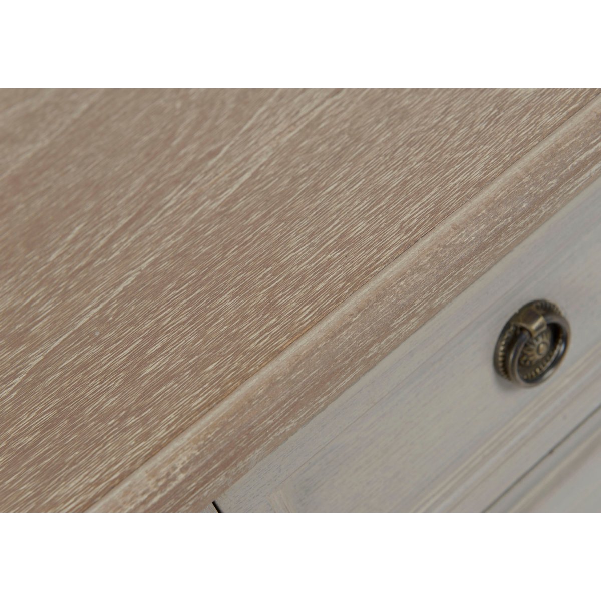 Table de chevet 1 tiroir en bois massif L45 cm Édouard crème / ivoire, AMADEUS