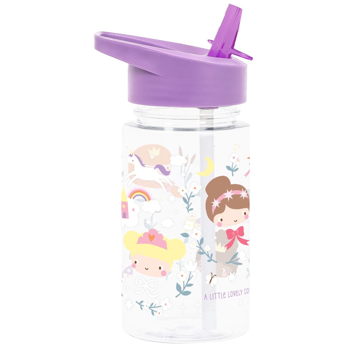Gourde enfant 450 ml violet princesses, A LITTLE LOVELY COMPANY
