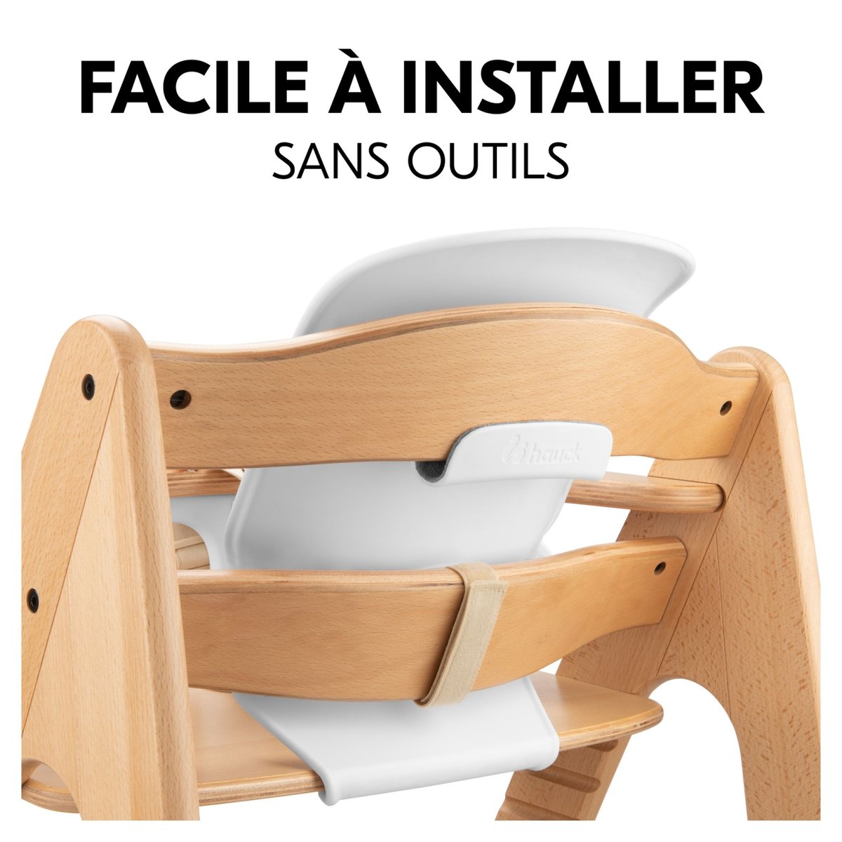 Réducteur bébé pour chaise haute Arketa Baby Seat blanc couleur unique, HAUCK