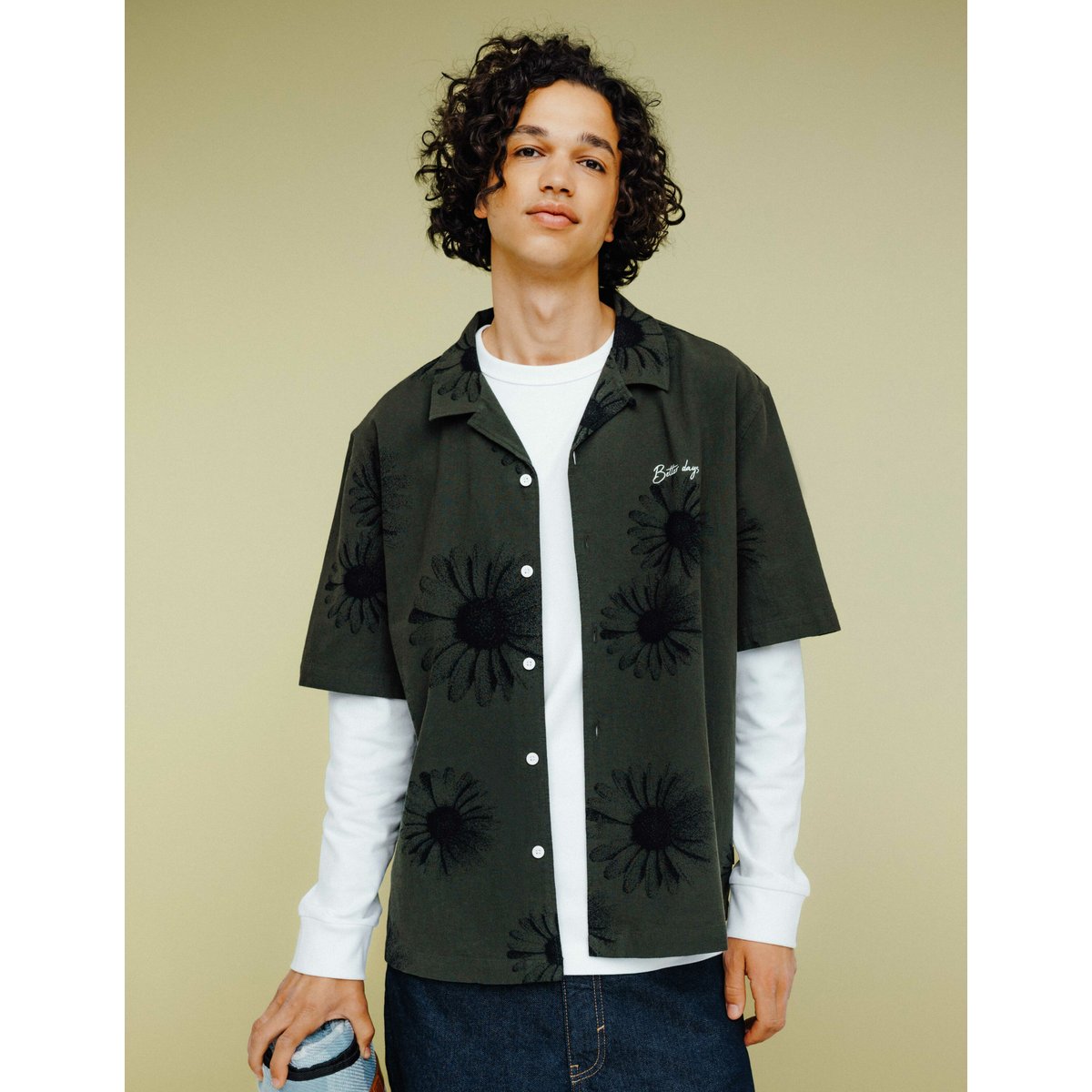 Chemise manches courtes blanc/ ecru, BZB