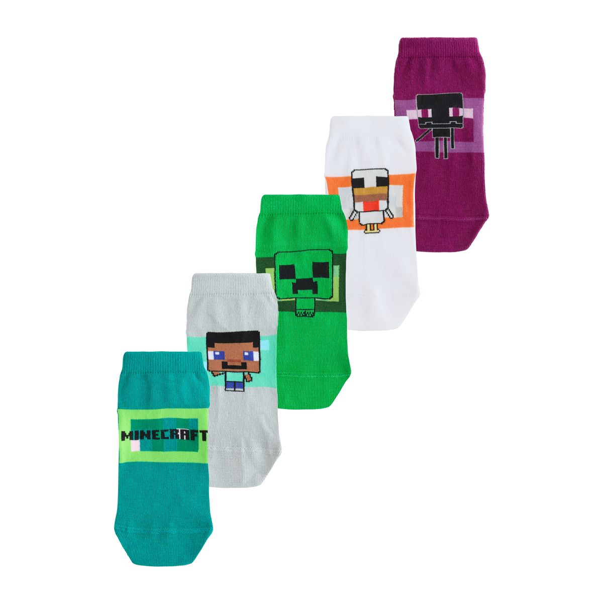 Chaussettes coton motif personnage, 5 paires minecraft, NEXT