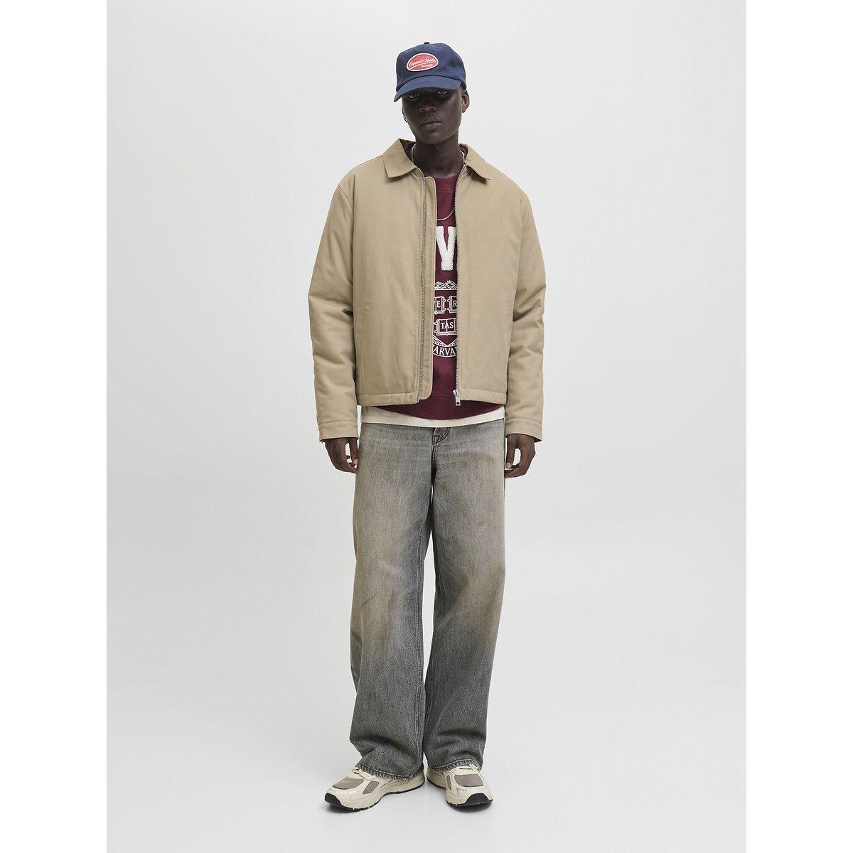 Veste zippée à col crockery, JACK & JONES