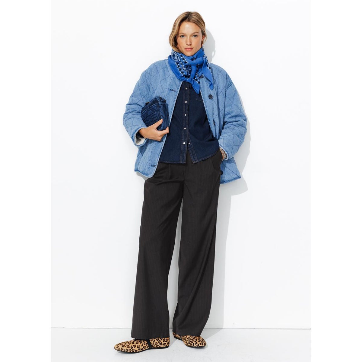 BILLY Pantalon large imprimé multicolore, PROMOD