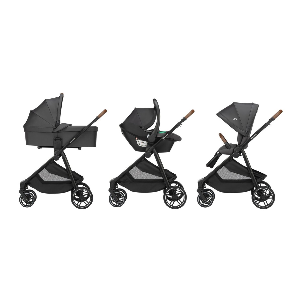 Pack Poussette Trio Luvia graphite minéral, BEBECONFORT