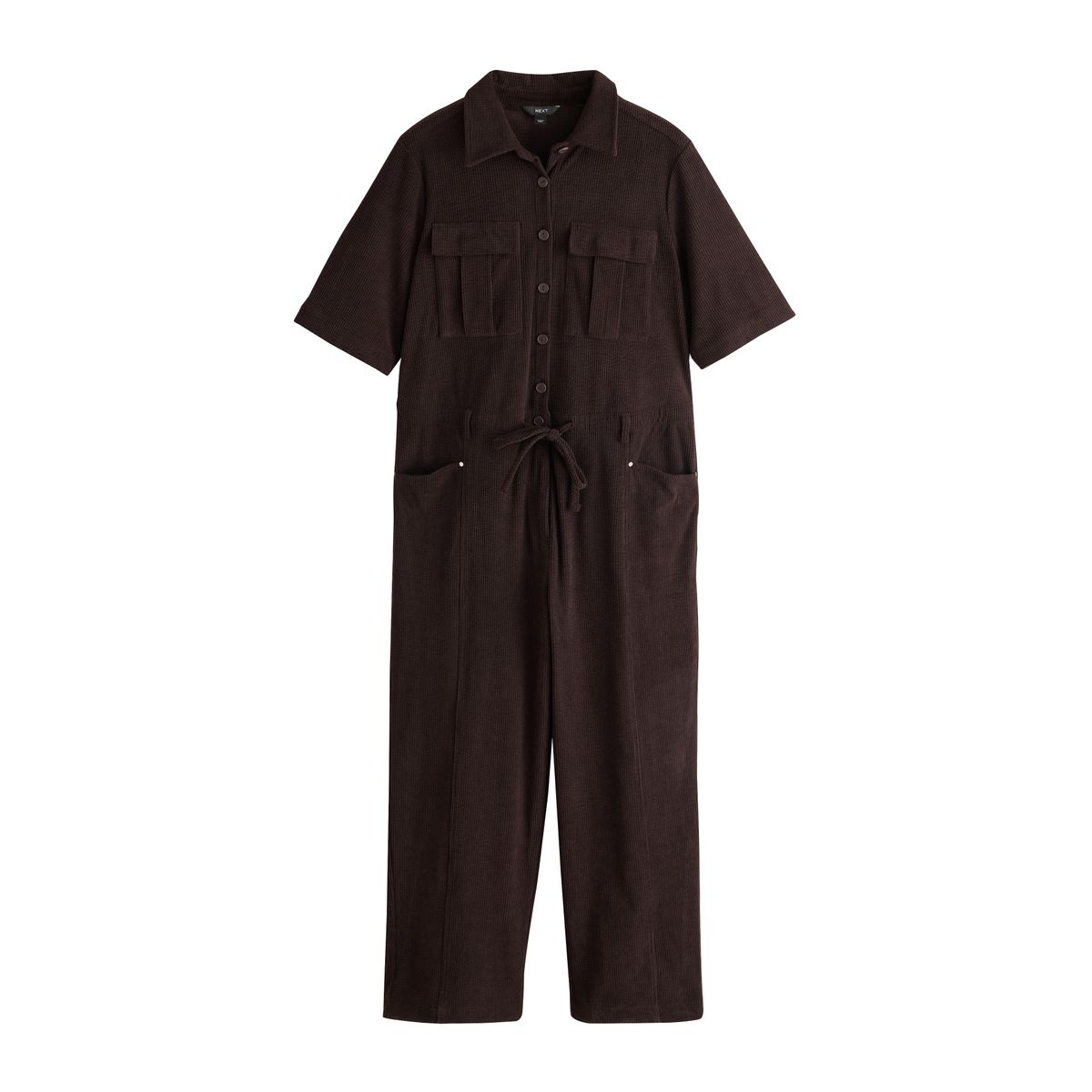 Combi-pantalon militaire en velours côtelé marron, NEXT