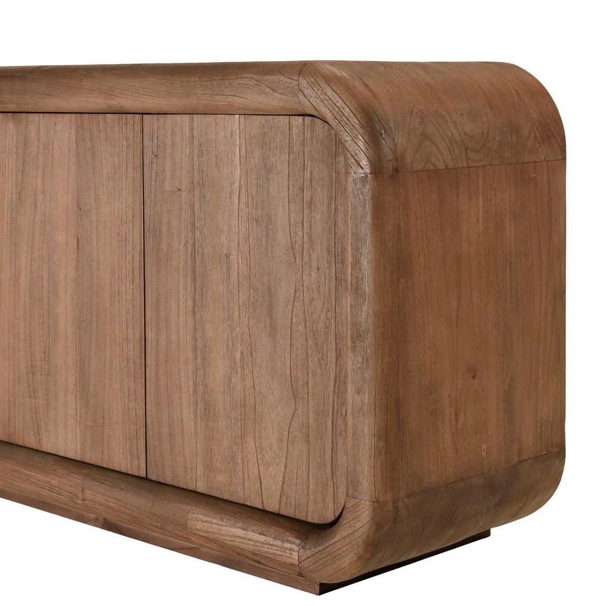 Buffet 4 portes en bois de mindi ARCUS bois naturel, PIER IMPORT