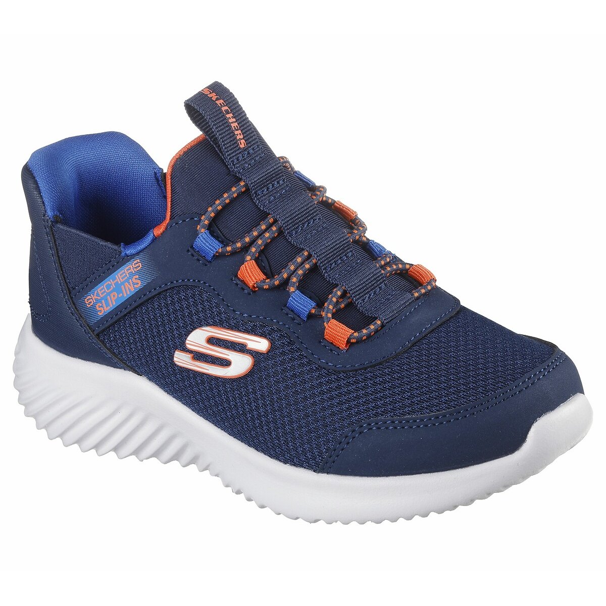 Baskets Slip-Ins: Bounder-Brisk-Burst bleu marine, SKECHERS