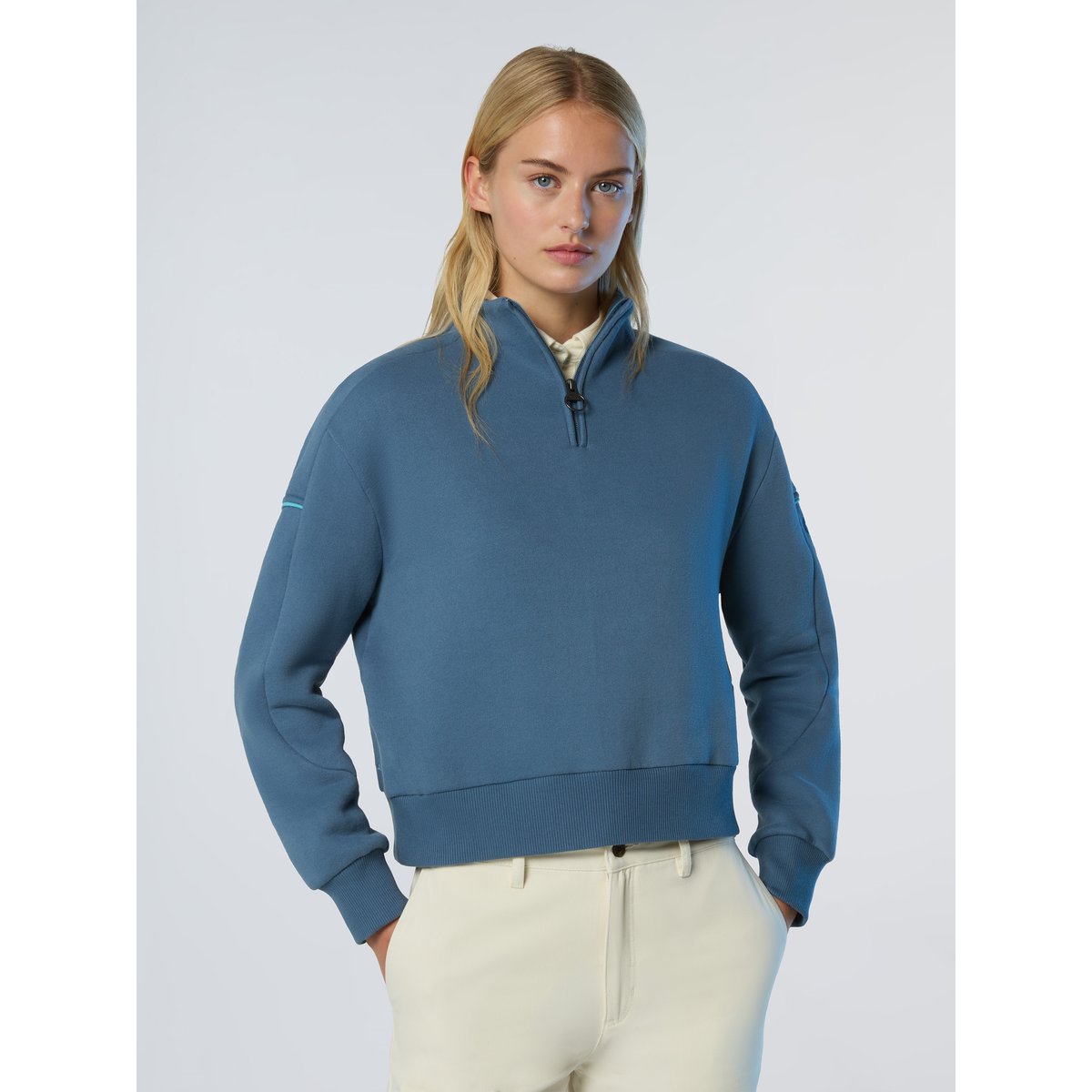 Sweat-shirt demi-zip bleu nuit, NORTH SAILS