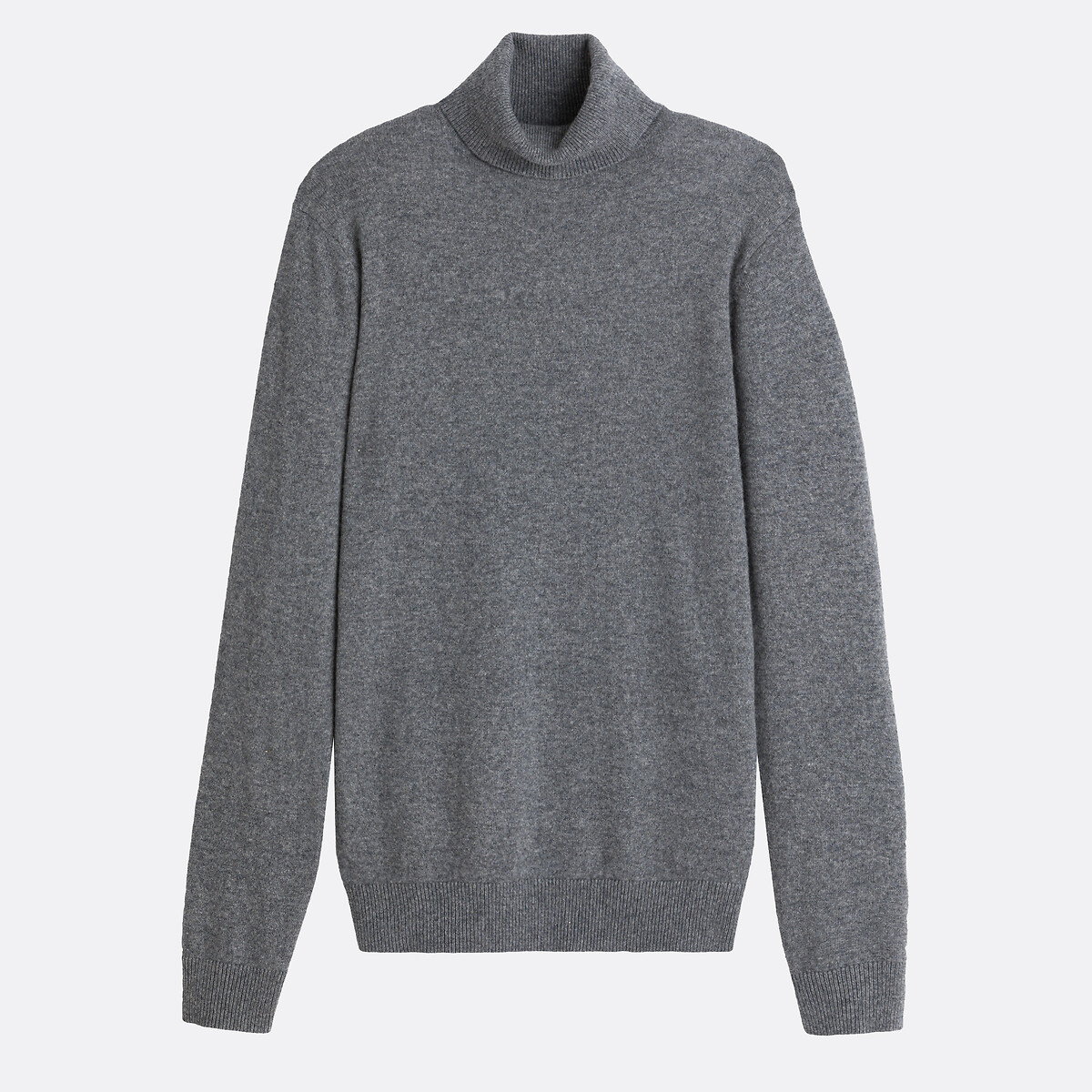 Cashmere Turtleneck Jumper grey marl, LA REDOUTE COLLECTIONS