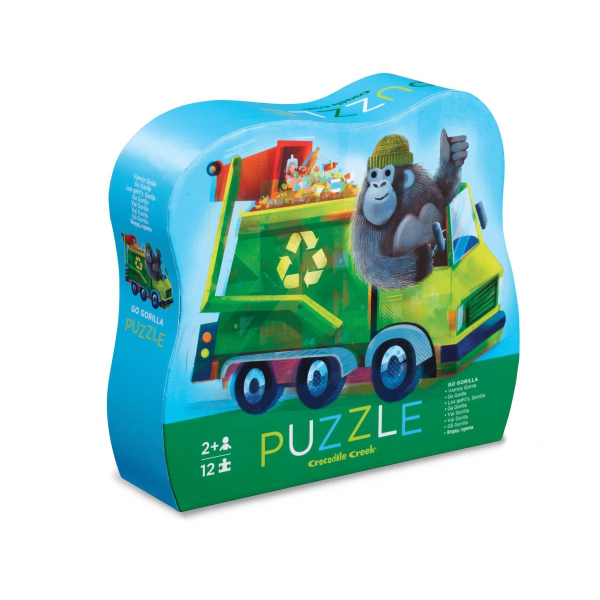 Mini puzzle Go le Gorille - 12 pcs couleur unique, CROCODILE CREEK