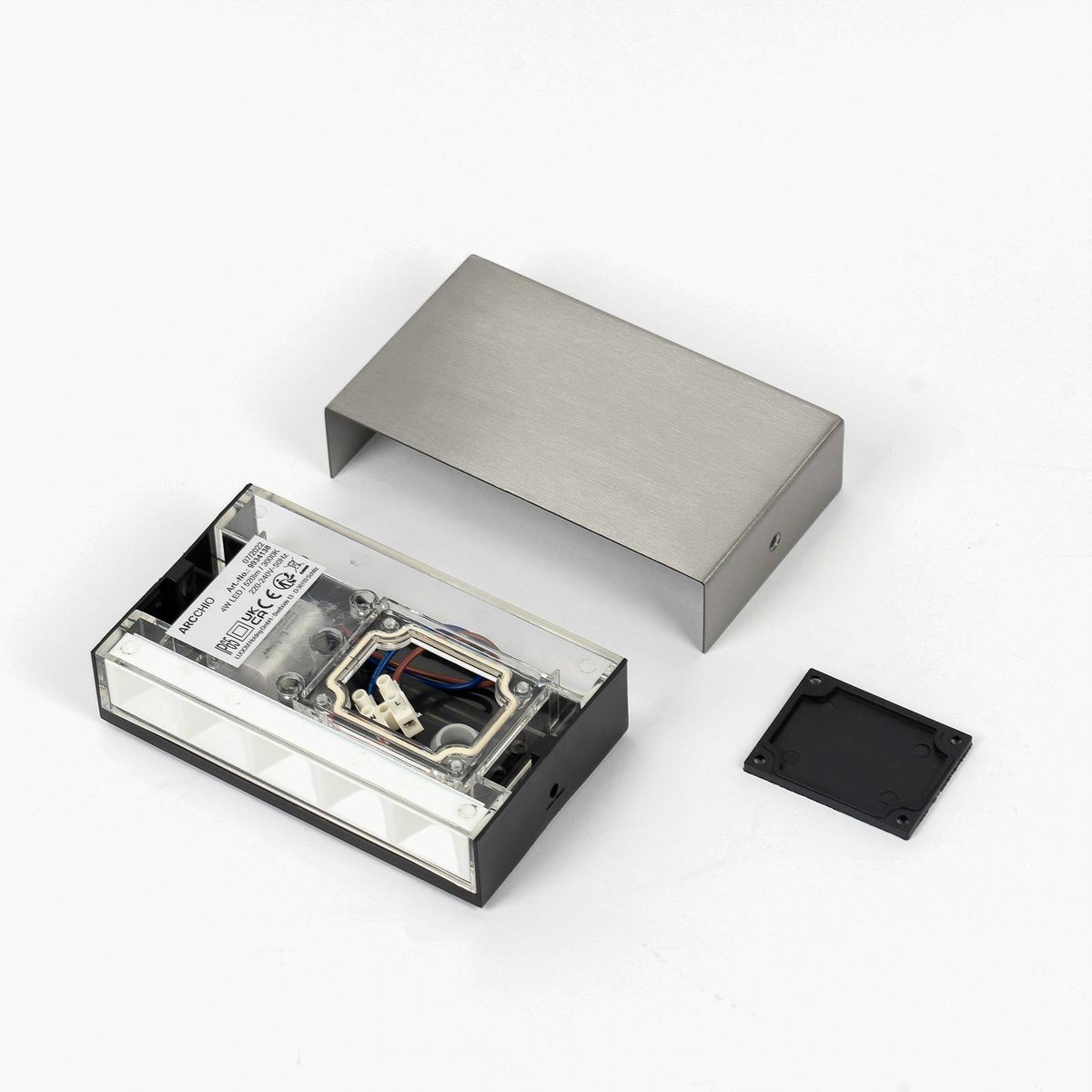 Applique extérieure en inox moderneLED acier inoxydable, ARCCHIO