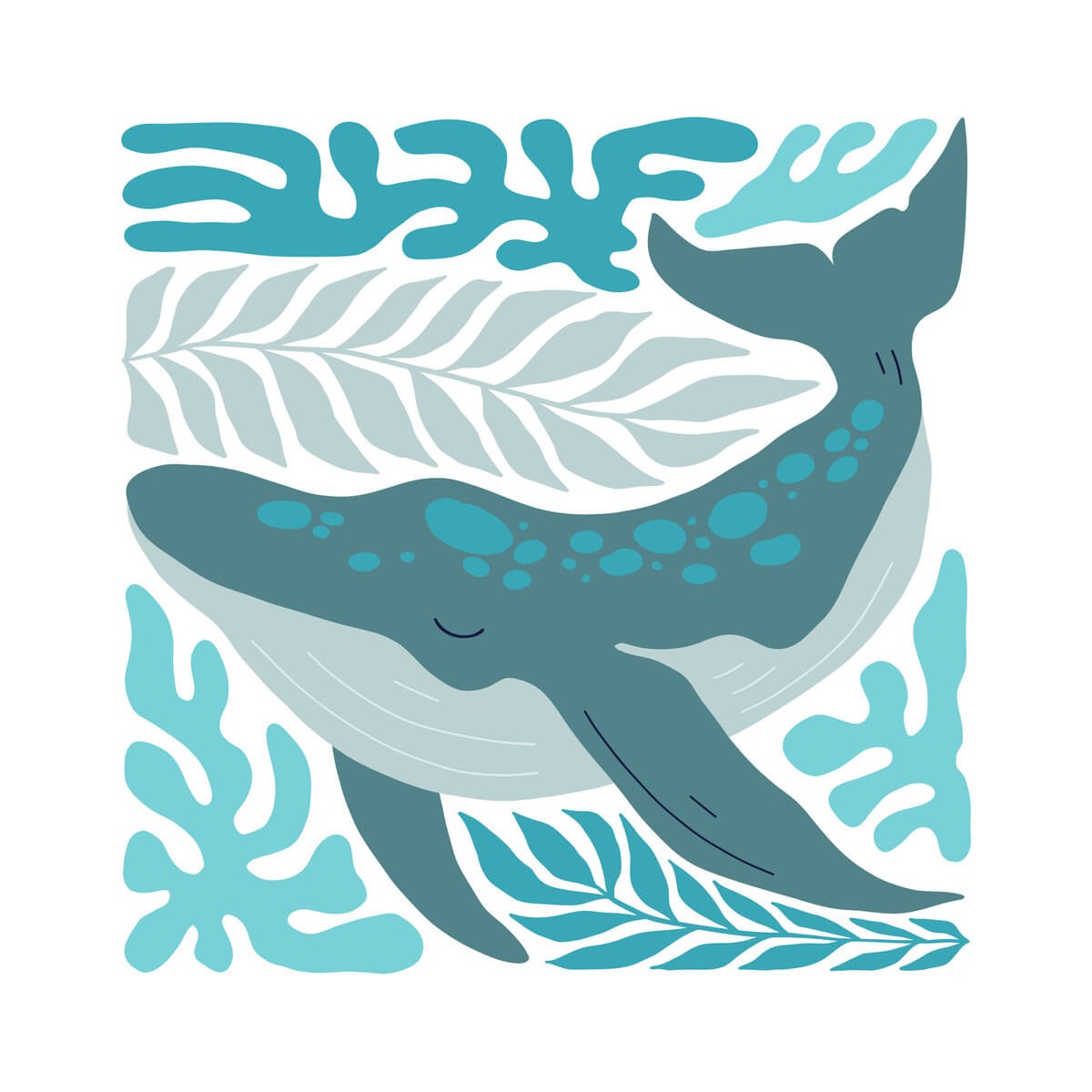 Tableau Mural Illustration Baleine ILLUSTRATION tableau en verre, CEANOTHE