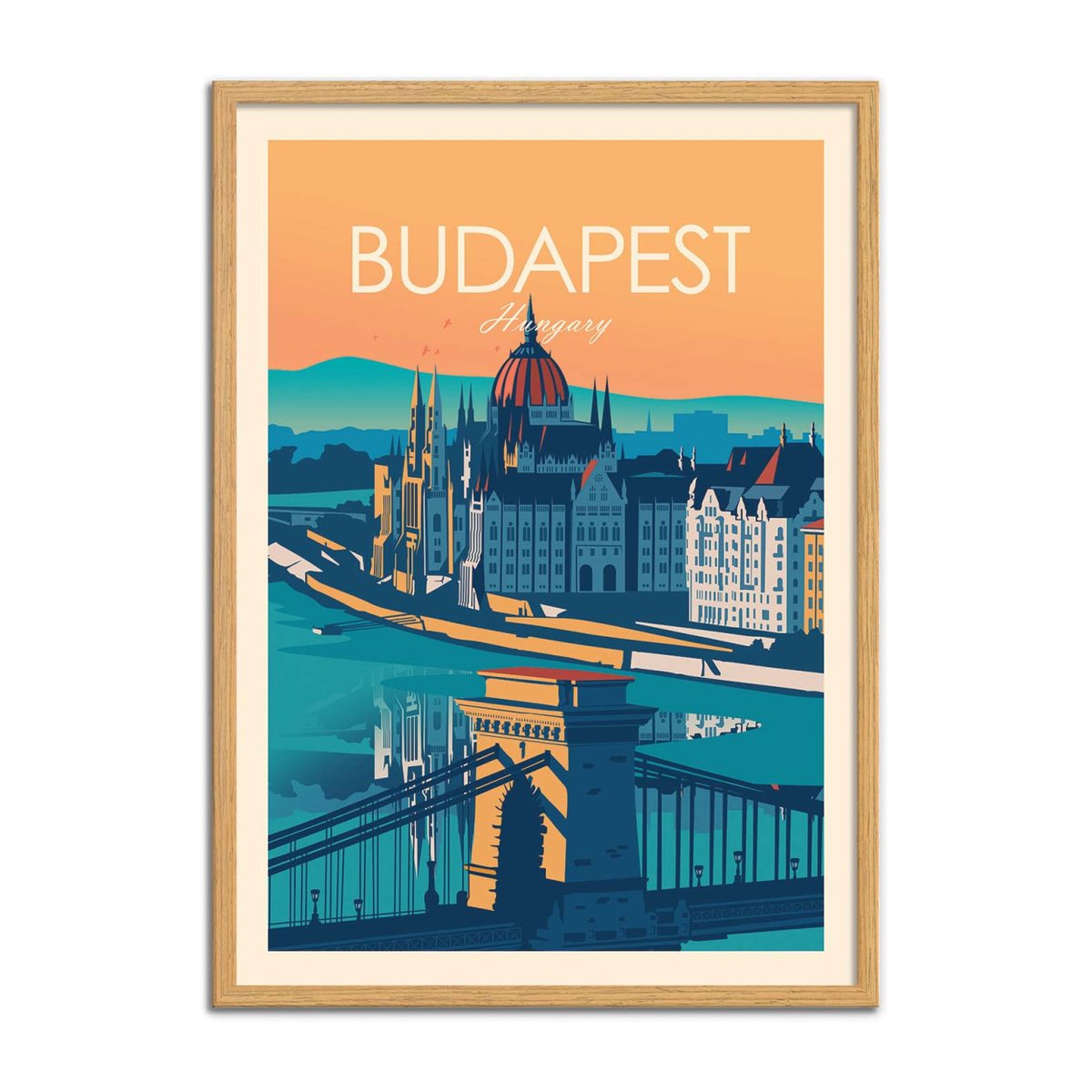 Affiche d'art - Budapest Hungary - Studio Inception affiche d'art, WALL EDITIONS