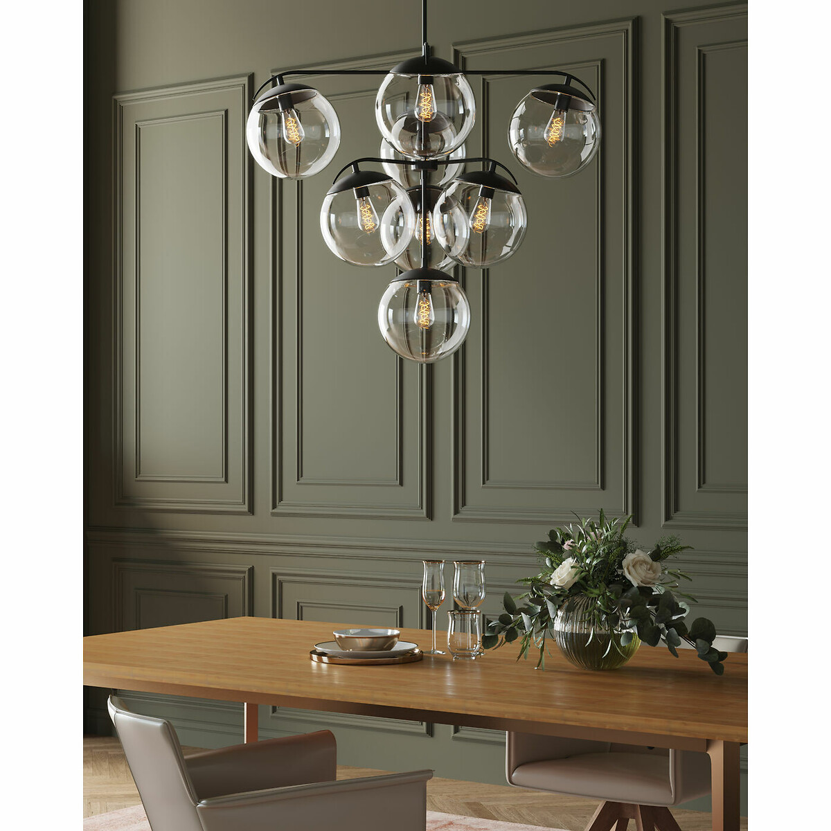 Suspension Lasmina Bunch Ø91cm noir, KARE DESIGN