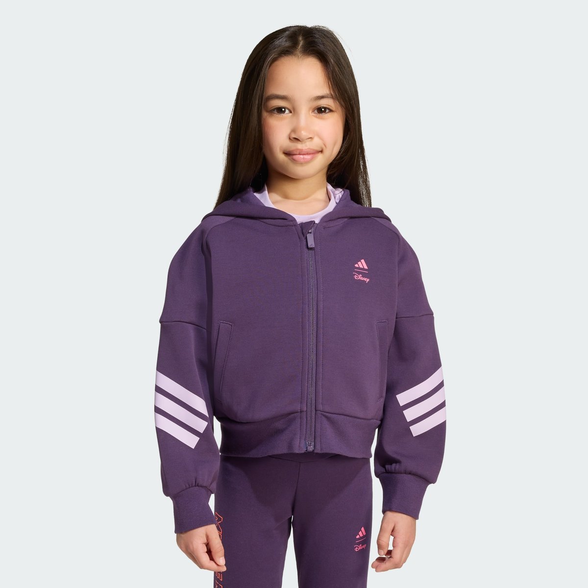Veste De Survêtement Disney Minnie Mouse Enfants Veste De Survêtement Disney Minnie Mouse Enfants aurora plum / powder plum / lucid pink, ADIDAS SPORTSWEAR