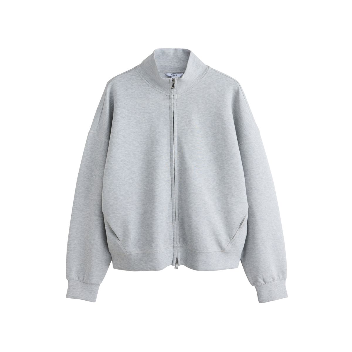 Veste zippée en néoprène doux gris, NEXT