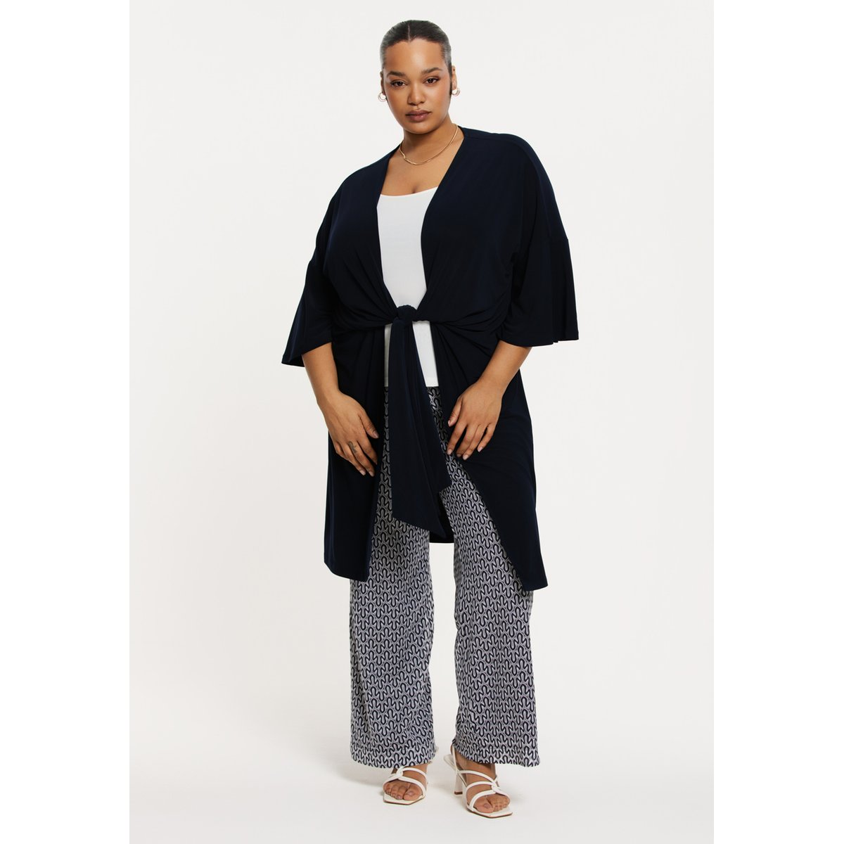 Pantalon imprimée bleu, YOEK