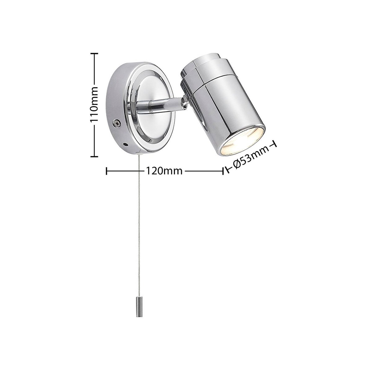 Applique en métal moderne, Remilan chrome, LINDBY