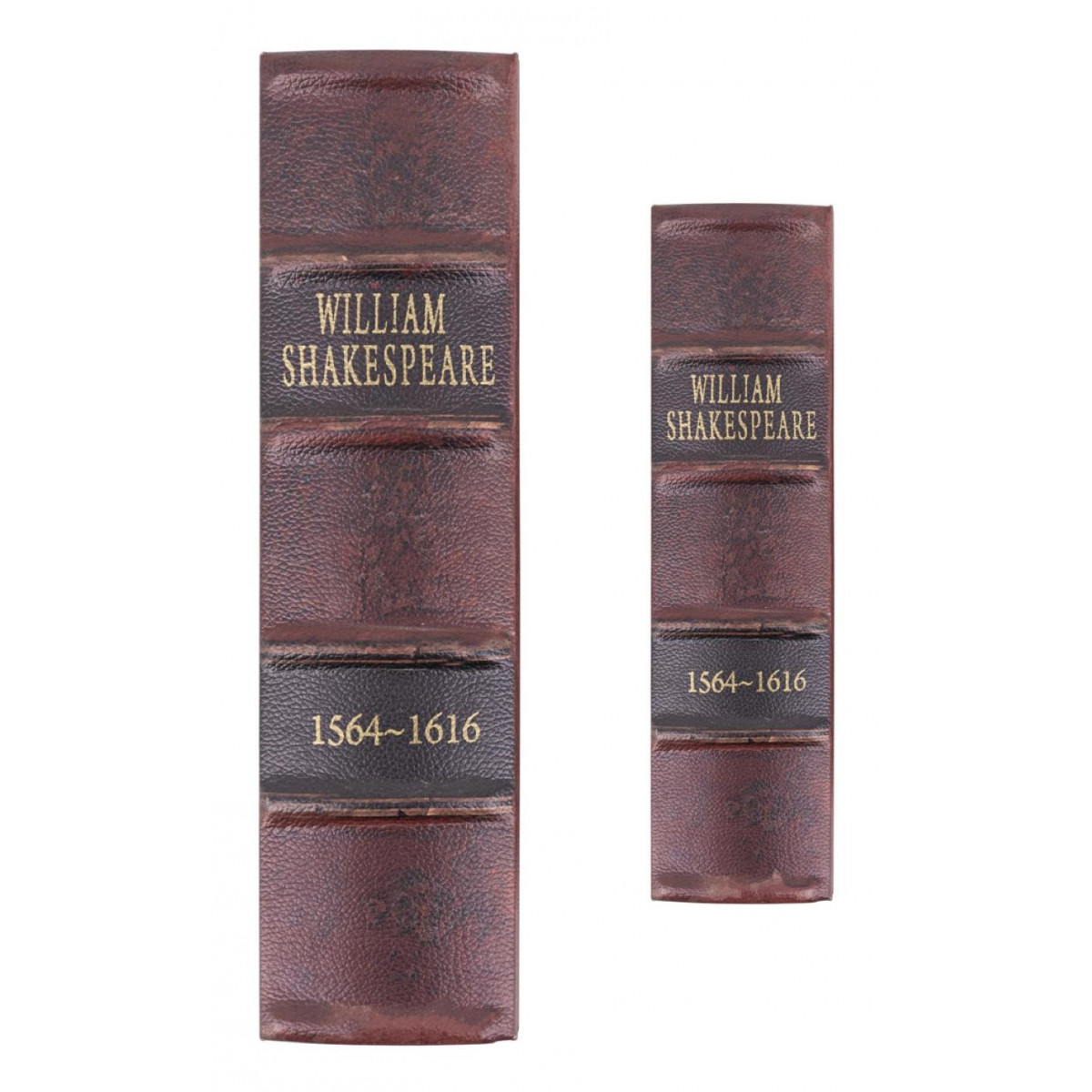 Livre william shakespeare carton similicuir rouge, DECORATION D’AUTREFOIS