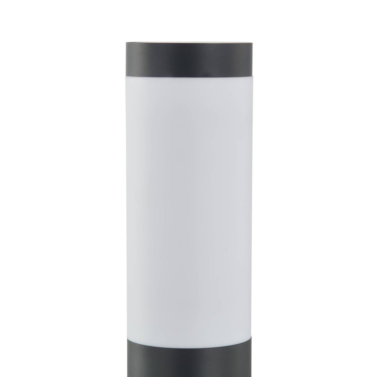 Luminaire extérieur en inox moderne, Statius anthracite, opale, LINDBY