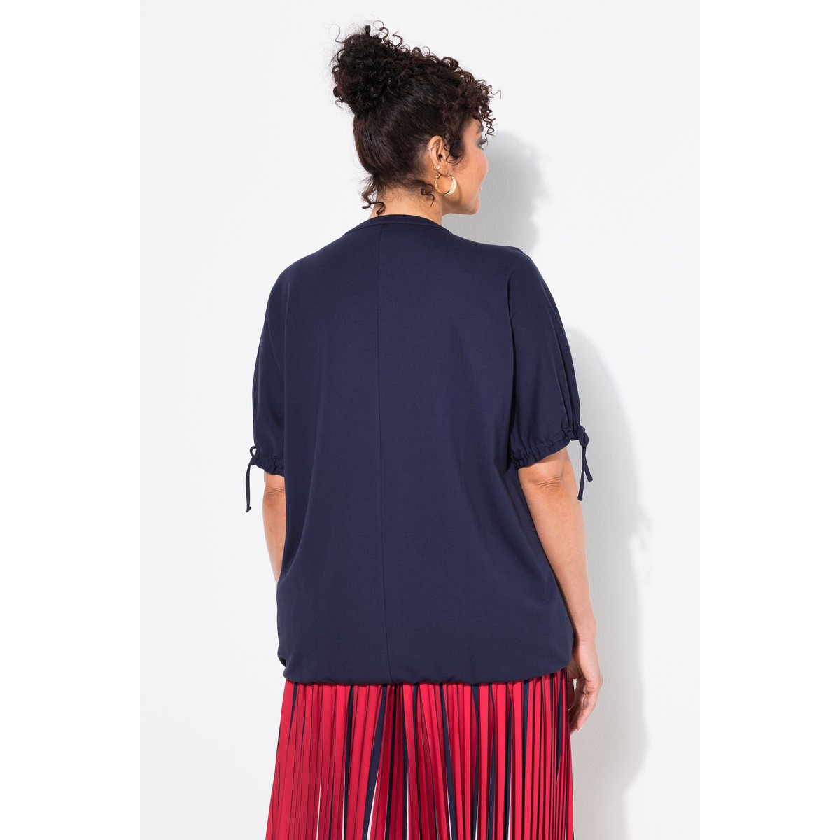 Sweat-shirt oversize. Col tunisien marine, ULLA POPKEN