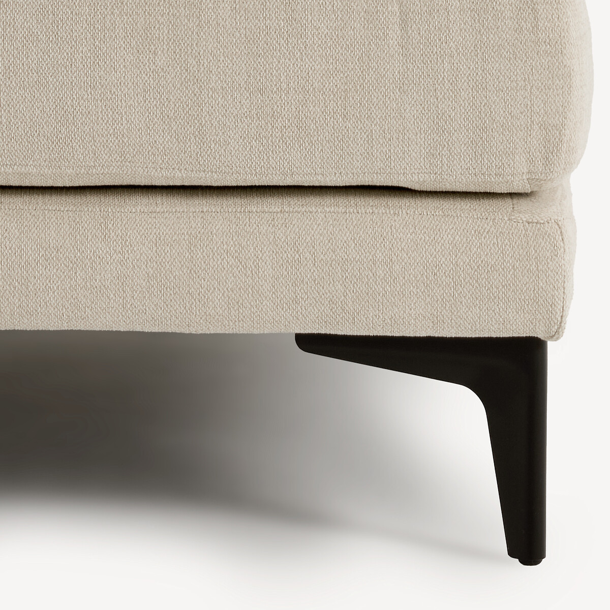 Repose-pieds en polyester natté, MODERNISTE, design Emmanuel Gallina ivoire, EMMANUEL GALLINA X AM.PM