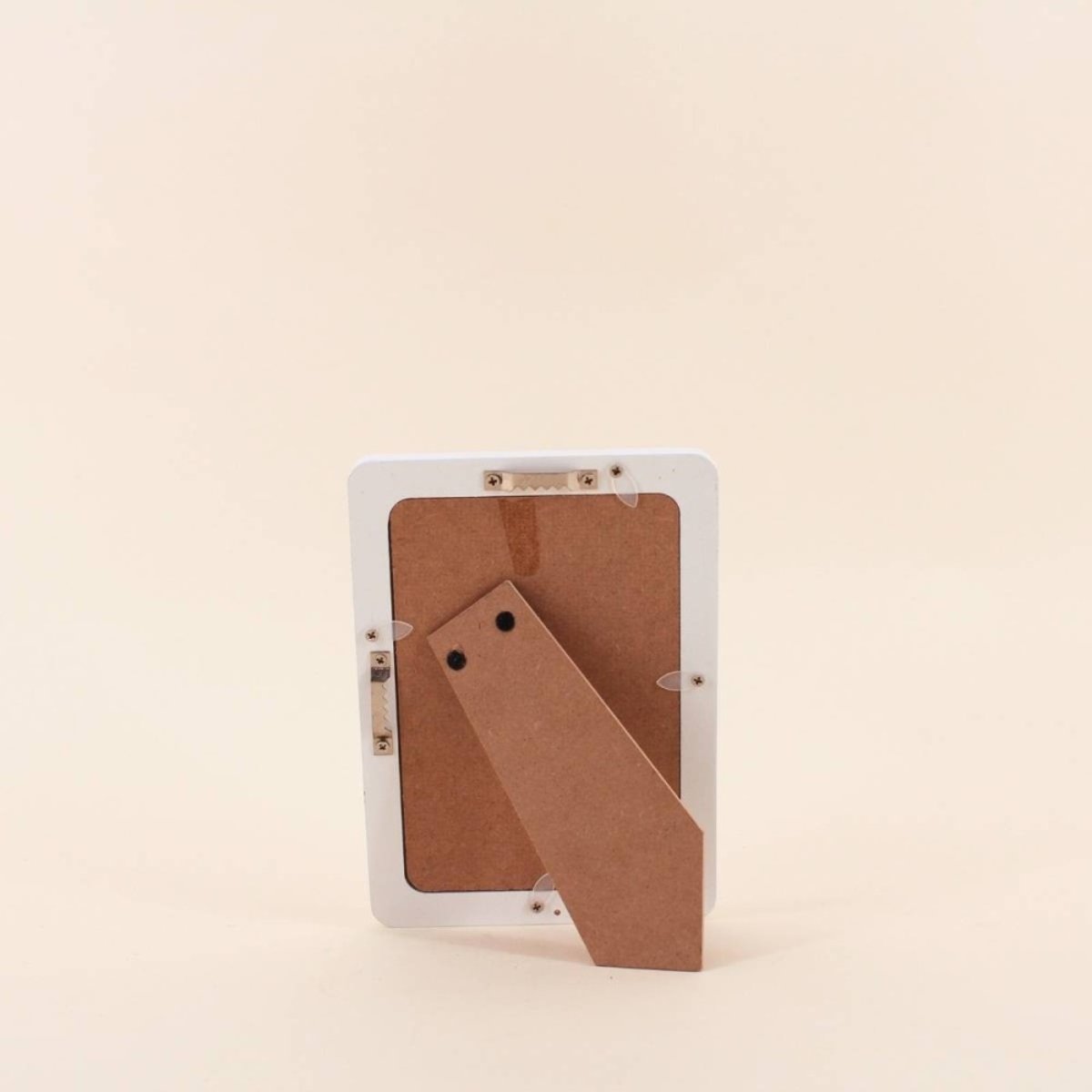 Cadre photo 10x15cm quadrillé et blanc, ORNAMI