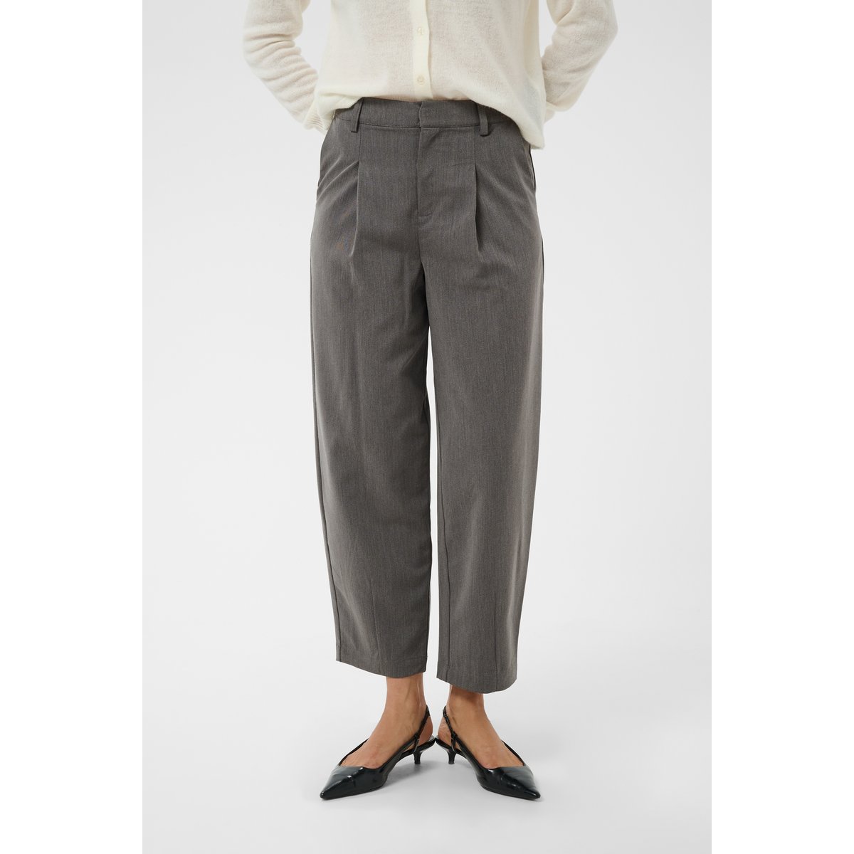 Pantalon de costume gris dark grey melange, KAFFE