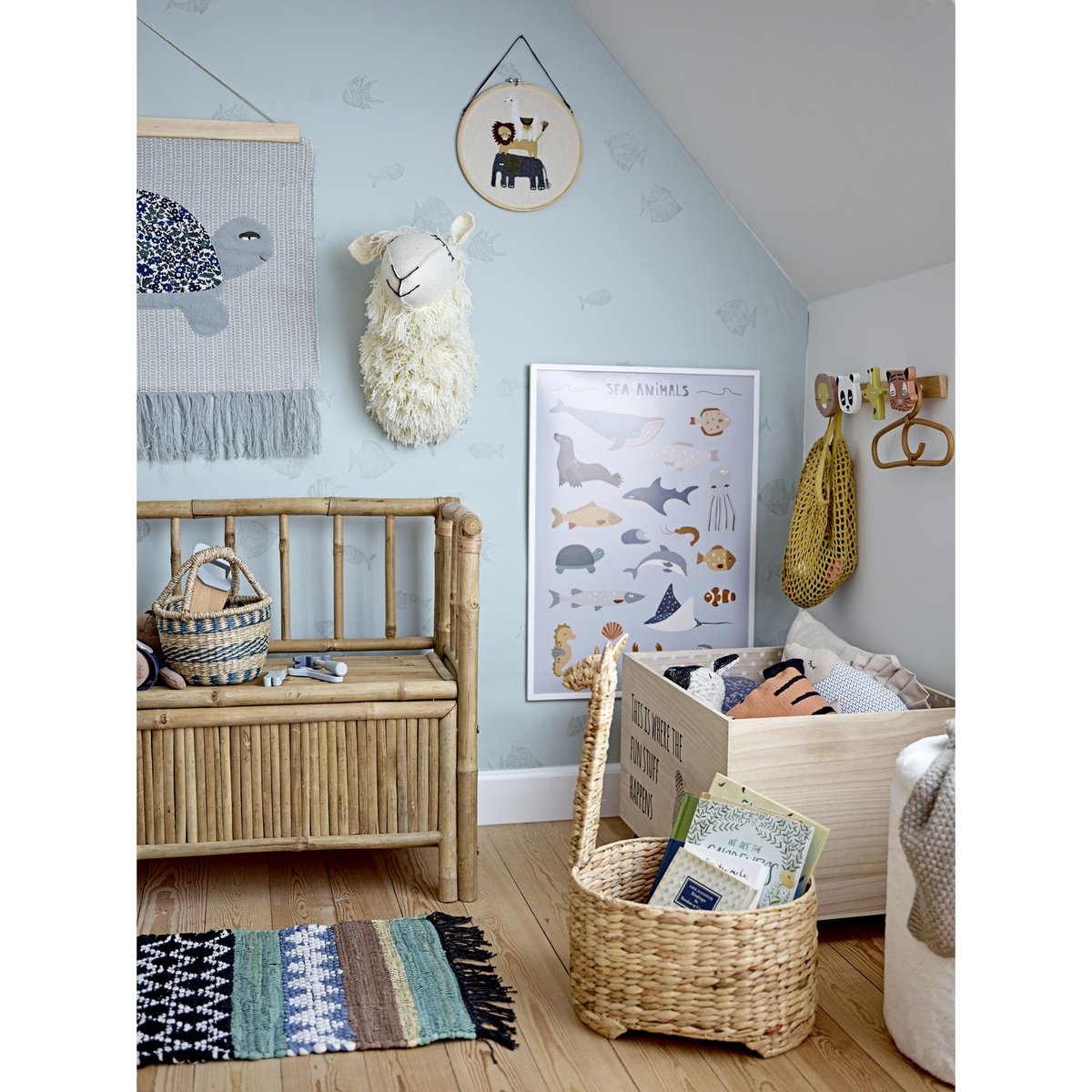 Cintre enfant en rotin Aranya nature marron, BLOOMINGVILLE