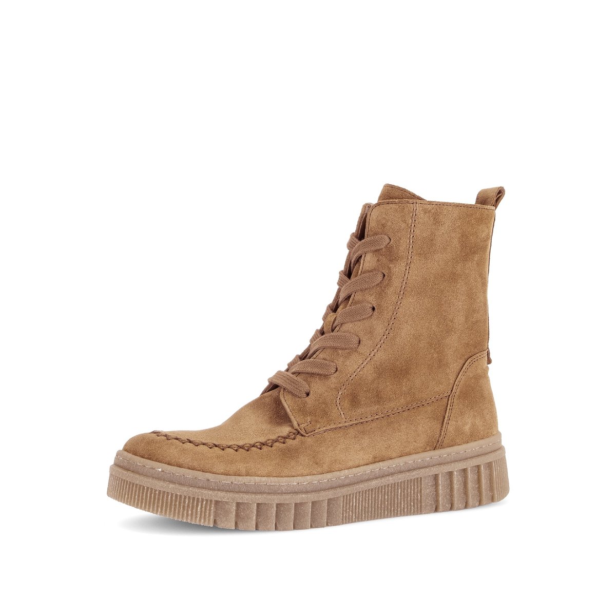 Bottines en cuir à talon compensé marron velours, GABOR