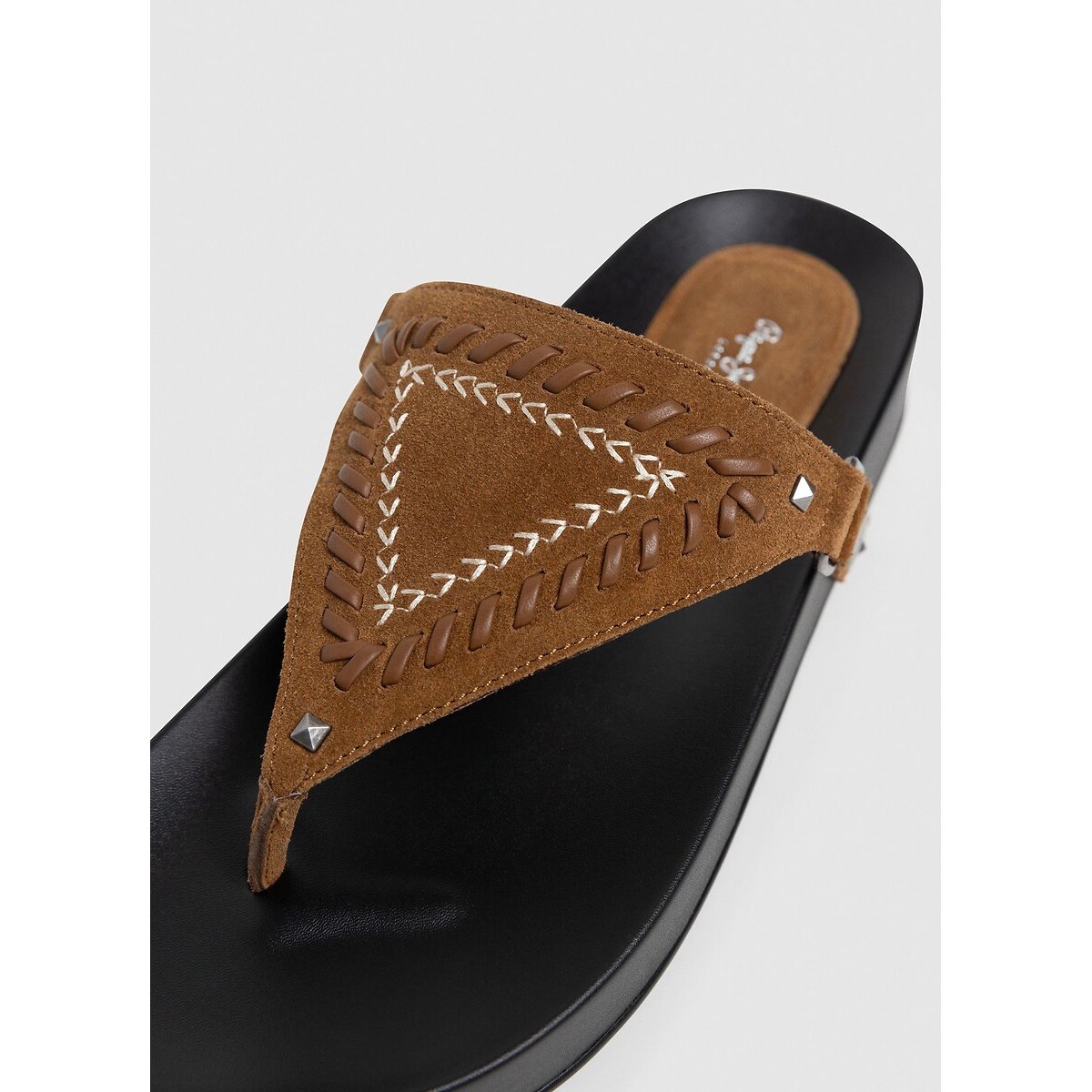 Chanclas AGNES BRAIDED camel, PEPE JEANS