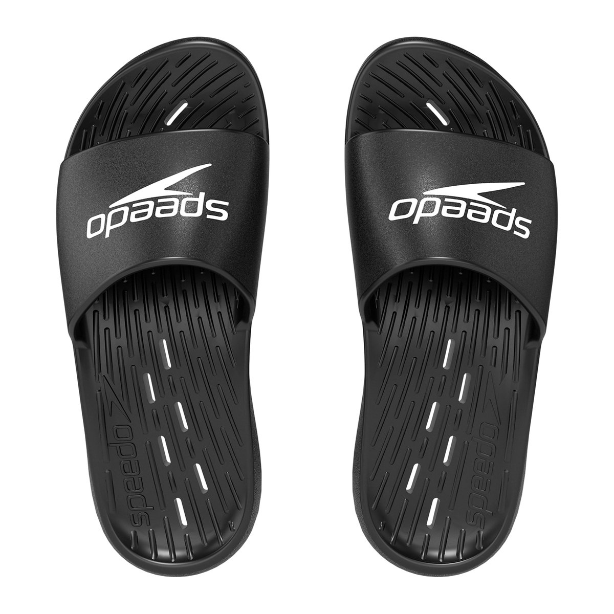 Claquettes motif/style logo noir, SPEEDO