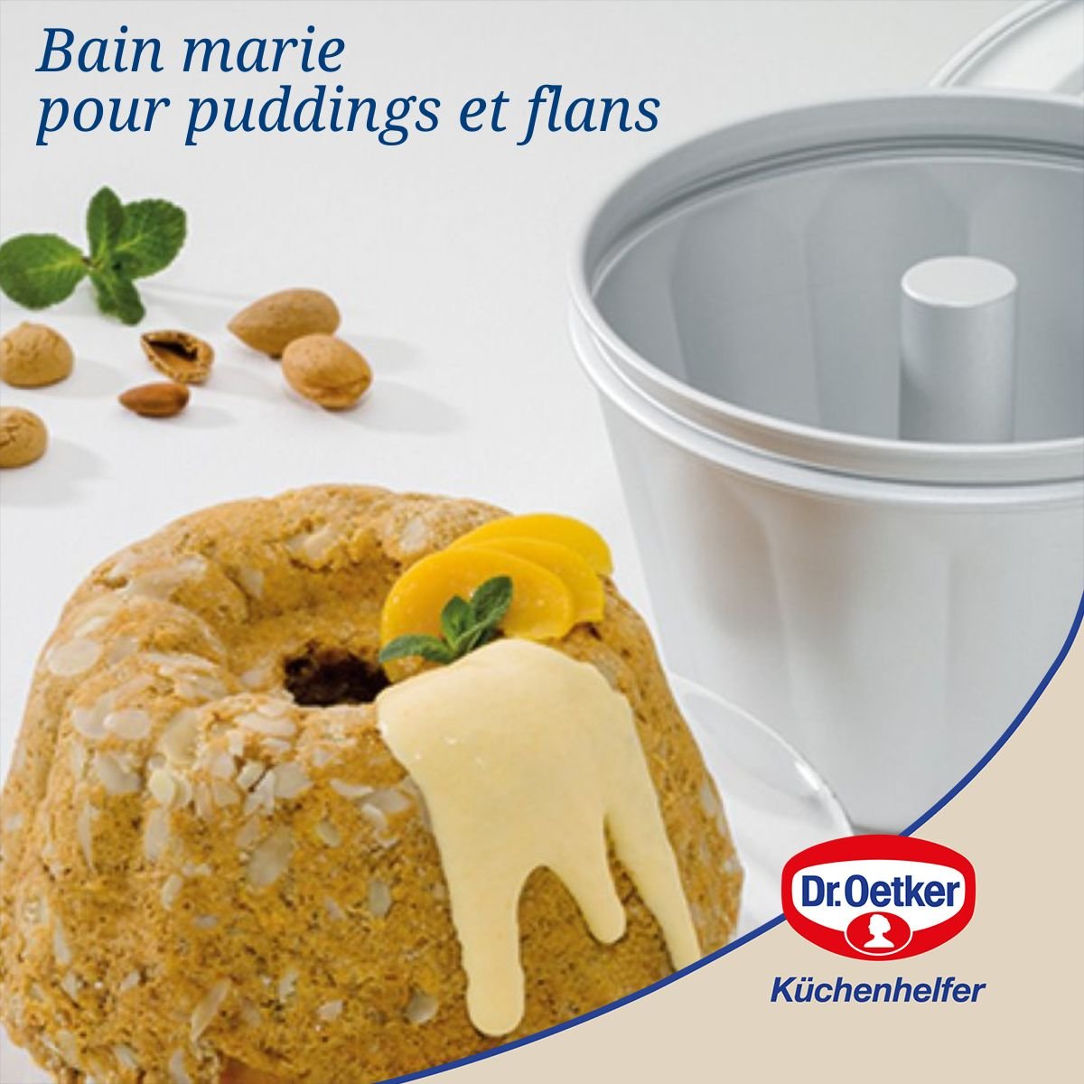 Lot de 2 moules à gâteaux 21/21 cm en aluminium BACK FREUDE gris, DR OETKER