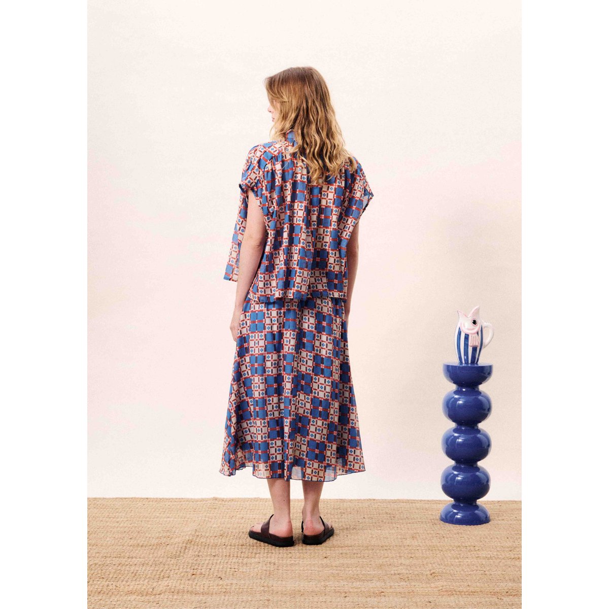 Jupes midi RIGEL azulejos, FRNCH
