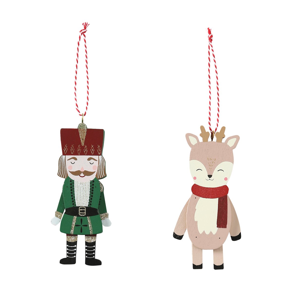 Lot de 2 pantins en bois Casse-noisette vert, VERTBAUDET