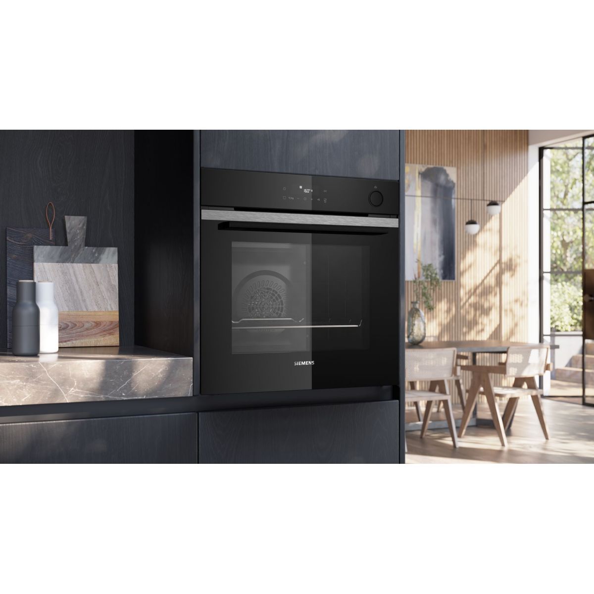 Four encastrable HR272GES3 iQ500 - Pyrolyse ActiveClean, Ajout Vapeur PulseSteam, CookControl 30 couleur unique, SIEMENS