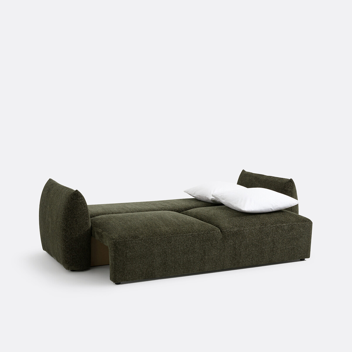 Edith 3-Seater Sofa Bed in Marl Chenille khaki, LA REDOUTE INTERIEURS